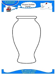 Çocuklar İçin Vazo Boyama Sayfaları 